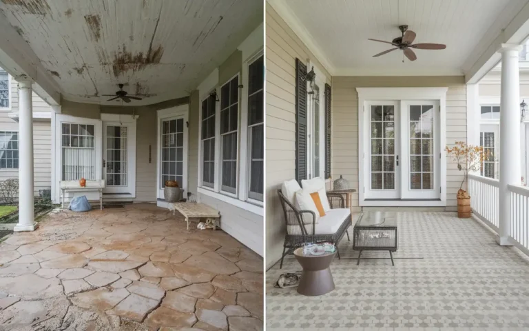 Ugly Concrete Patio and Porch Floor Makeover Ideas