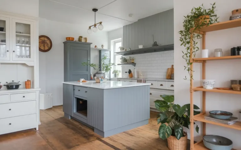 Grey and White Kitchen