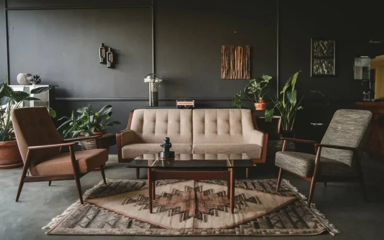 Moody Mid Century Modern Living Room