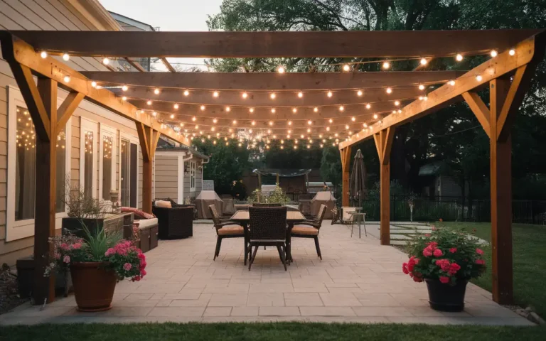 Backyard Patio String Light Ideas