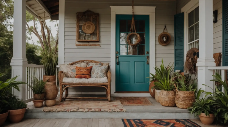35 Dreamy Boho Front Porch Ideas That Welcome Guests with Free-Spirited Style